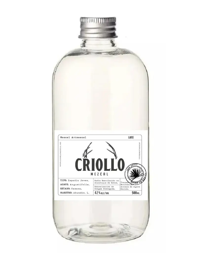 Criollo Mezcal - Espadín Joven 42% de 500 ml 