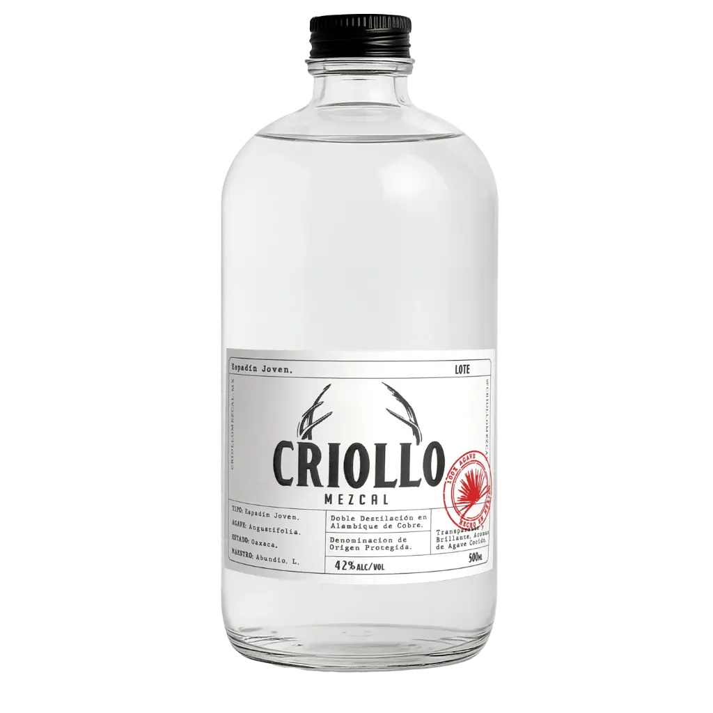Criollo Mezcal - Espadín Joven 42% de 500 ml 