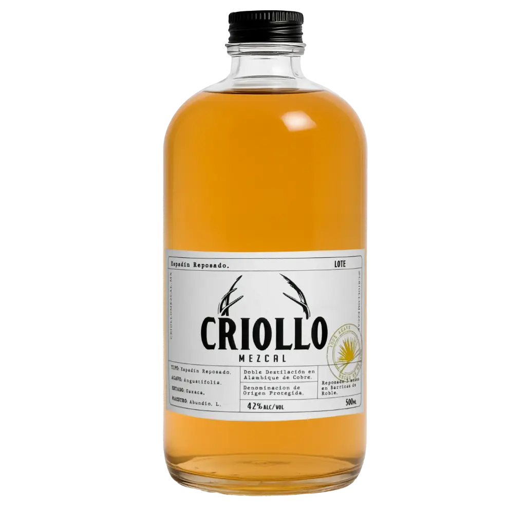 Criollo Mezcal - Espadín Reposado 42% de 500 ml  